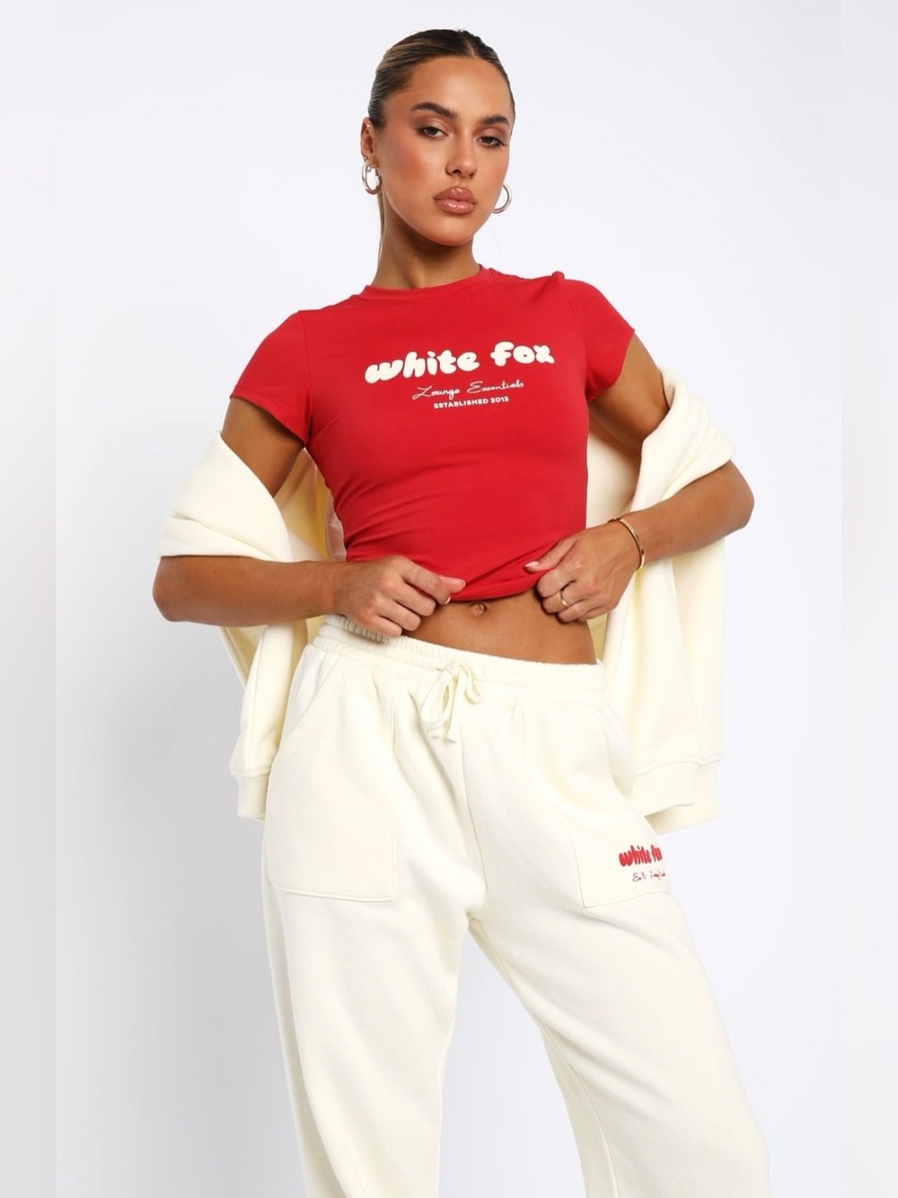 White Fox - Era 8 Baby Tee Salsa